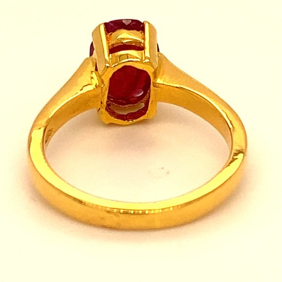 GIA Certified Ruby 2.57ct Solid 18K Gold Ring - Picture 6 of 9